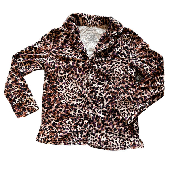 Adore Me Cheetah Print Shirt & Pants Pajama Set Womens Size S - Picture 2 of 11
